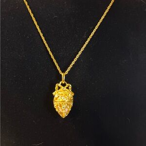 Vintage Joan Rivers Secret of the Scroll Faberge Egg Pendant